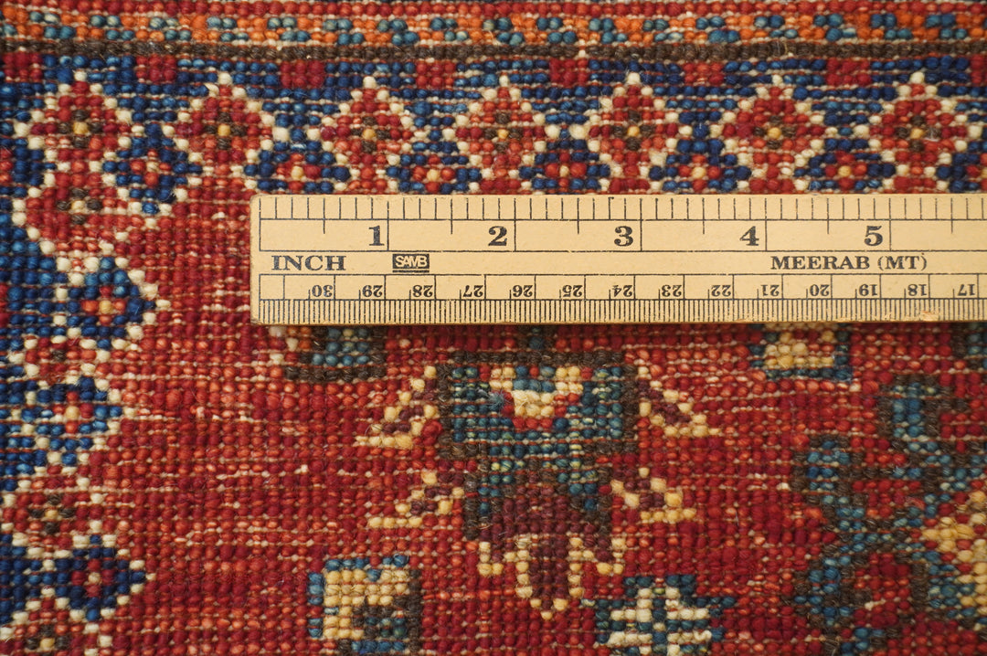 4 x 6 Red Afghan Baluch hand knotted Oriental Rug