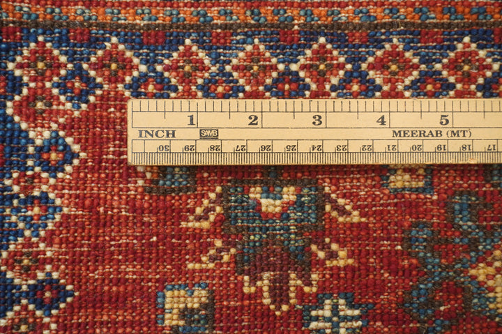 4 x 6 Red Afghan Baluch hand knotted Oriental Rug