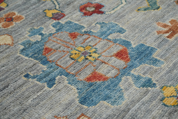 8x10 Oushak Soft Gray Hand knotted Turkish Rug - Yildiz Rugs