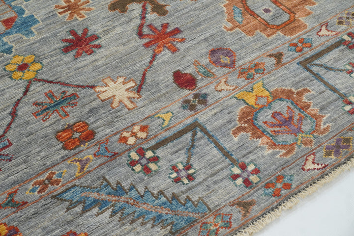 8x10 Oushak Soft Gray Hand knotted Turkish Rug - Yildiz Rugs