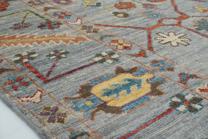 8x10 Oushak Soft Gray Hand knotted Turkish Rug - Yildiz Rugs