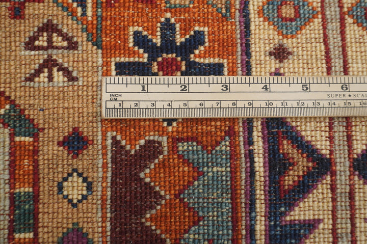 10 ft Red Baluch Tribal Afghan Hand knotted Bohemian Runner Rug