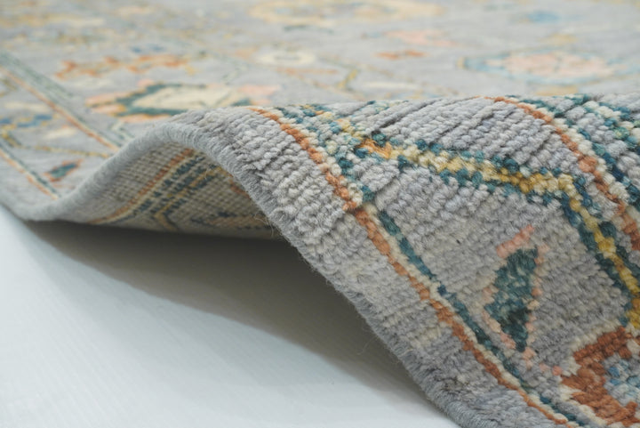 9x12 Oushak Stone Gray Hand knotted Wool Rug - Yildiz Rugs