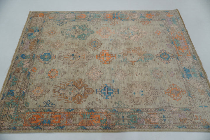 5x7 Muted Gray Baluch Transitional Afghan Hand knotted Rug - Yildiz Rugs