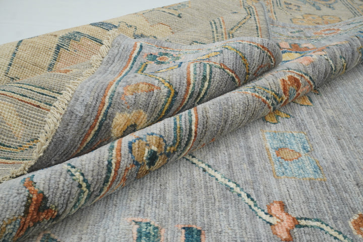9x12 Oushak Stone Gray Hand knotted Wool Rug - Yildiz Rugs