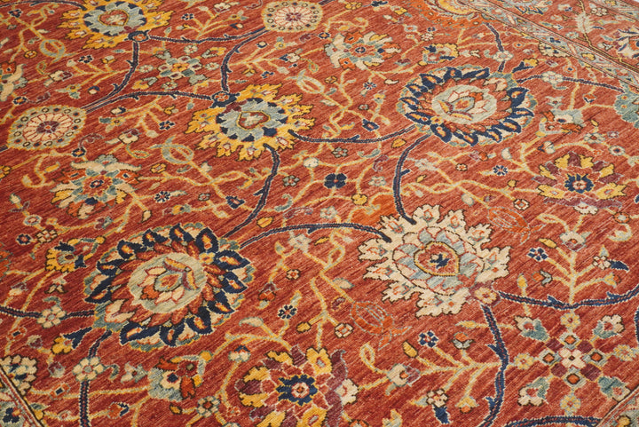 6x9 Bidjar Brick Red Afghan Hand-Knotted Oriental Rug - Yildiz Rugs