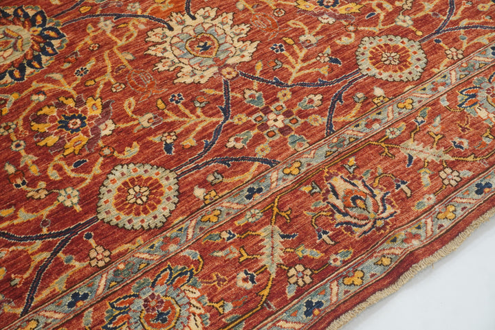 6x9 Bidjar Brick Red Afghan Hand-Knotted Oriental Rug - Yildiz Rugs