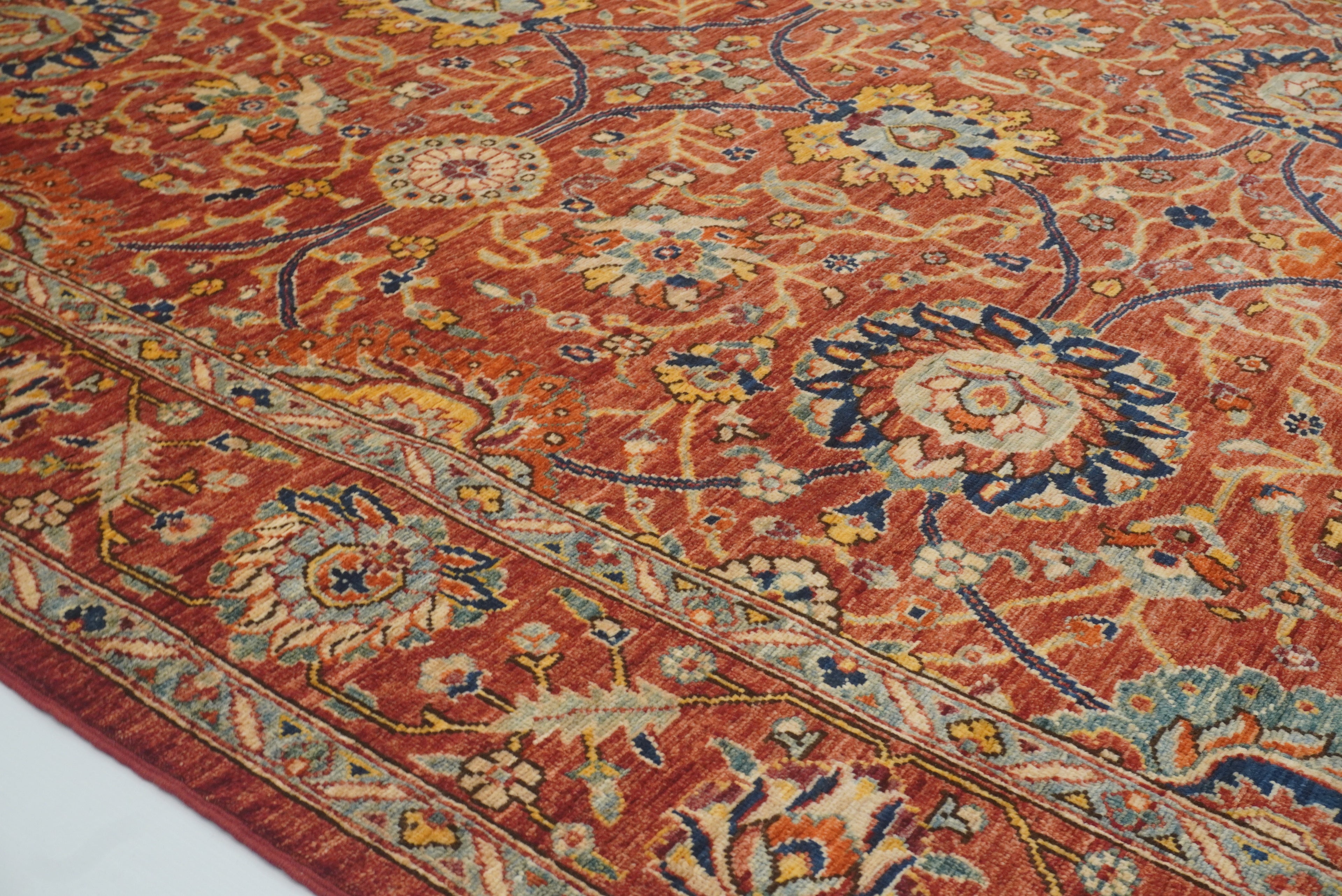 6x9 Bidjar Brick Red Afghan Hand-Knotted Oriental Rug - Yildiz Rugs