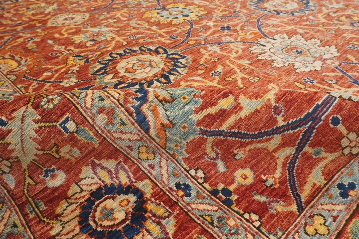 6x9 Bidjar Brick Red Afghan Hand-Knotted Oriental Rug - Yildiz Rugs