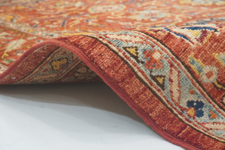 6x9 Bidjar Brick Red Afghan Hand-Knotted Oriental Rug - Yildiz Rugs
