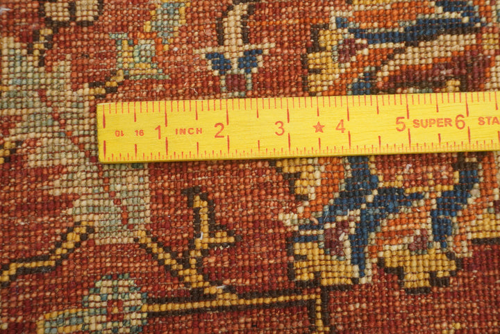 6x9 Bidjar Brick Red Afghan Hand-Knotted Oriental Rug - Yildiz Rugs