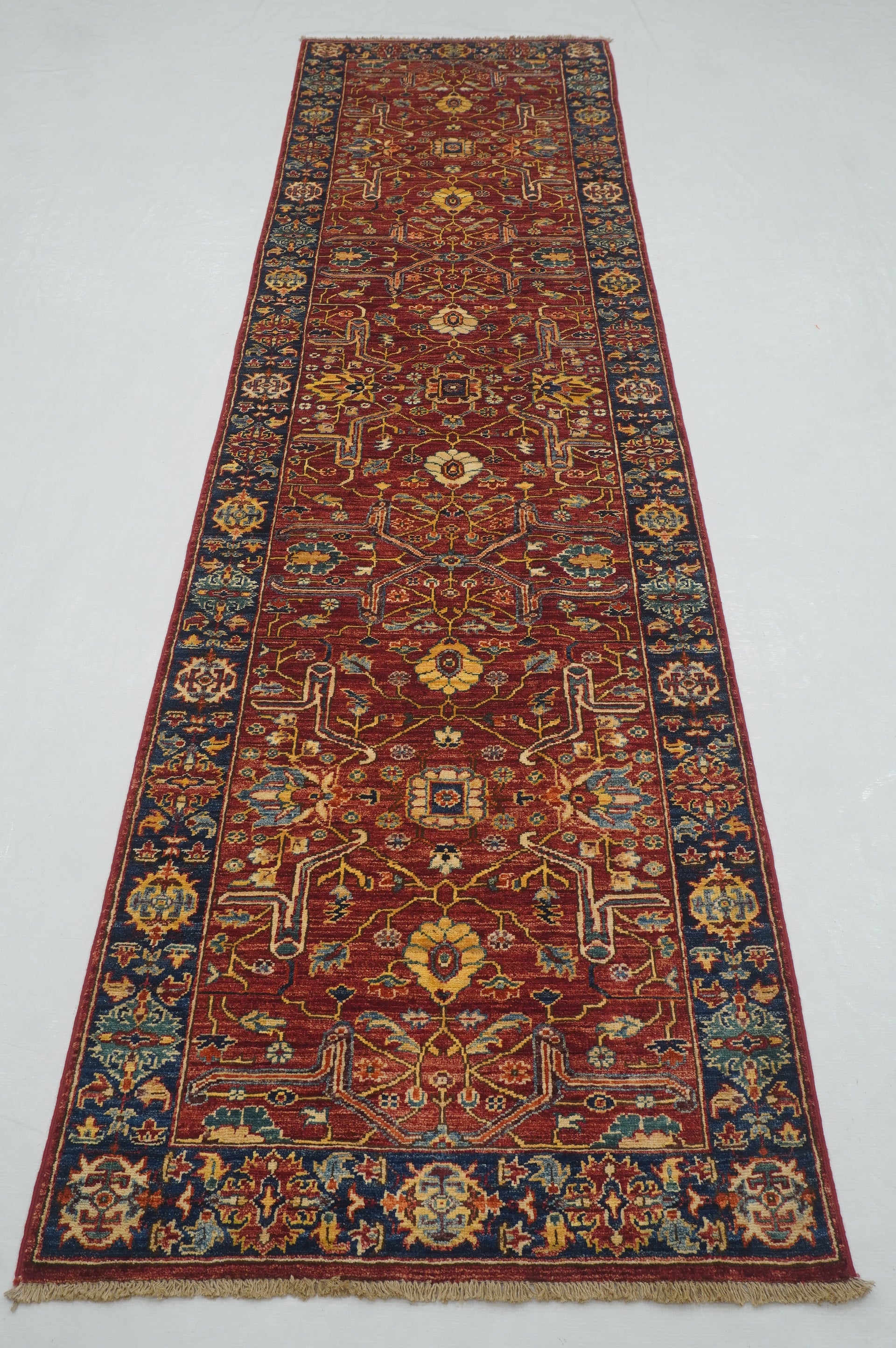 10 ft Red Bidjar Afghan Hand knotted Oriental Runner Rug