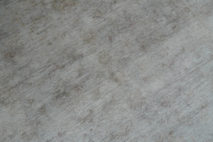 6'6"x9'10" Overdyed Oushak Slate Gray Hand-Knotted Rug - Yildiz Rugs