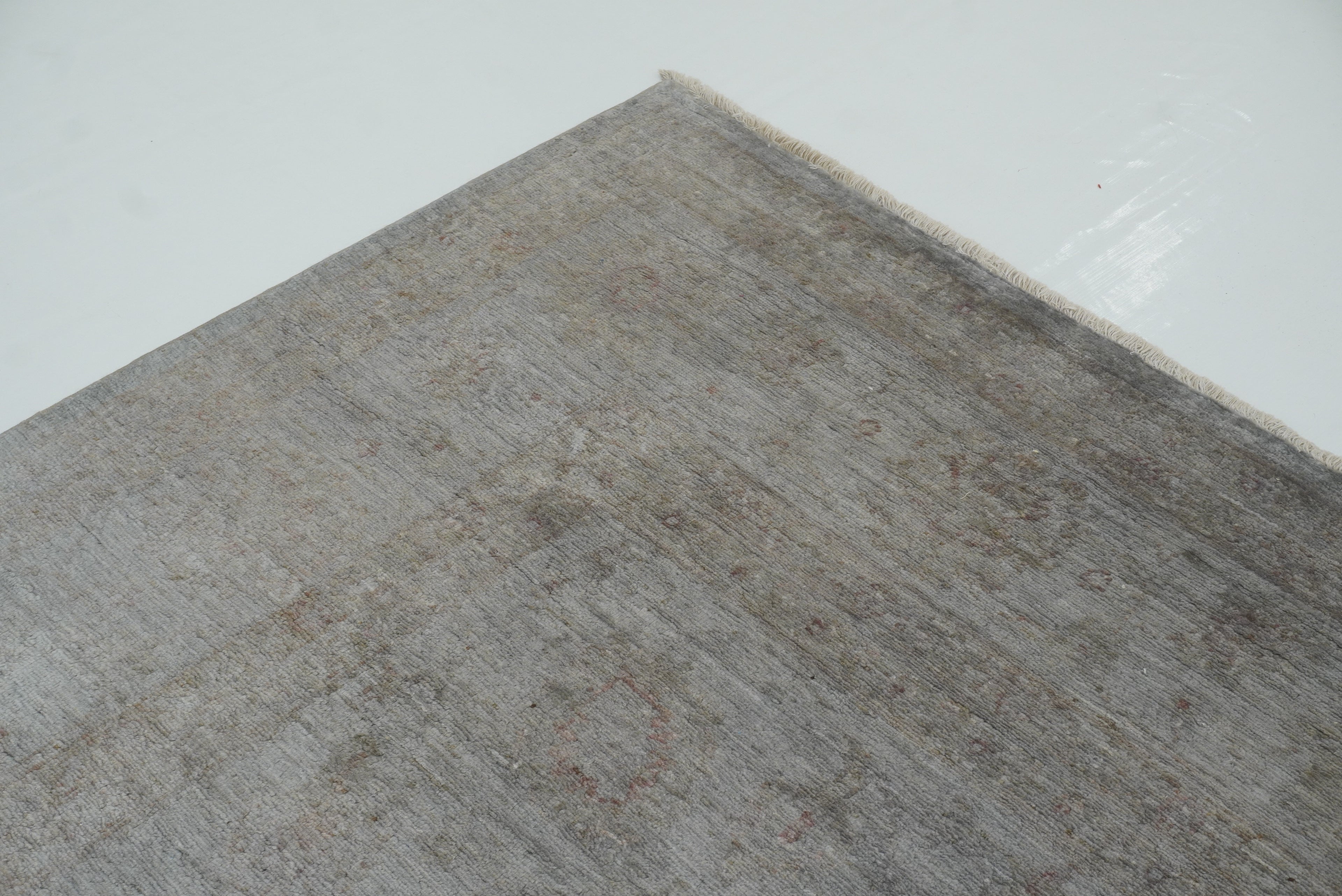 6'6"x9'10" Overdyed Oushak Slate Gray Hand-Knotted Rug - Yildiz Rugs