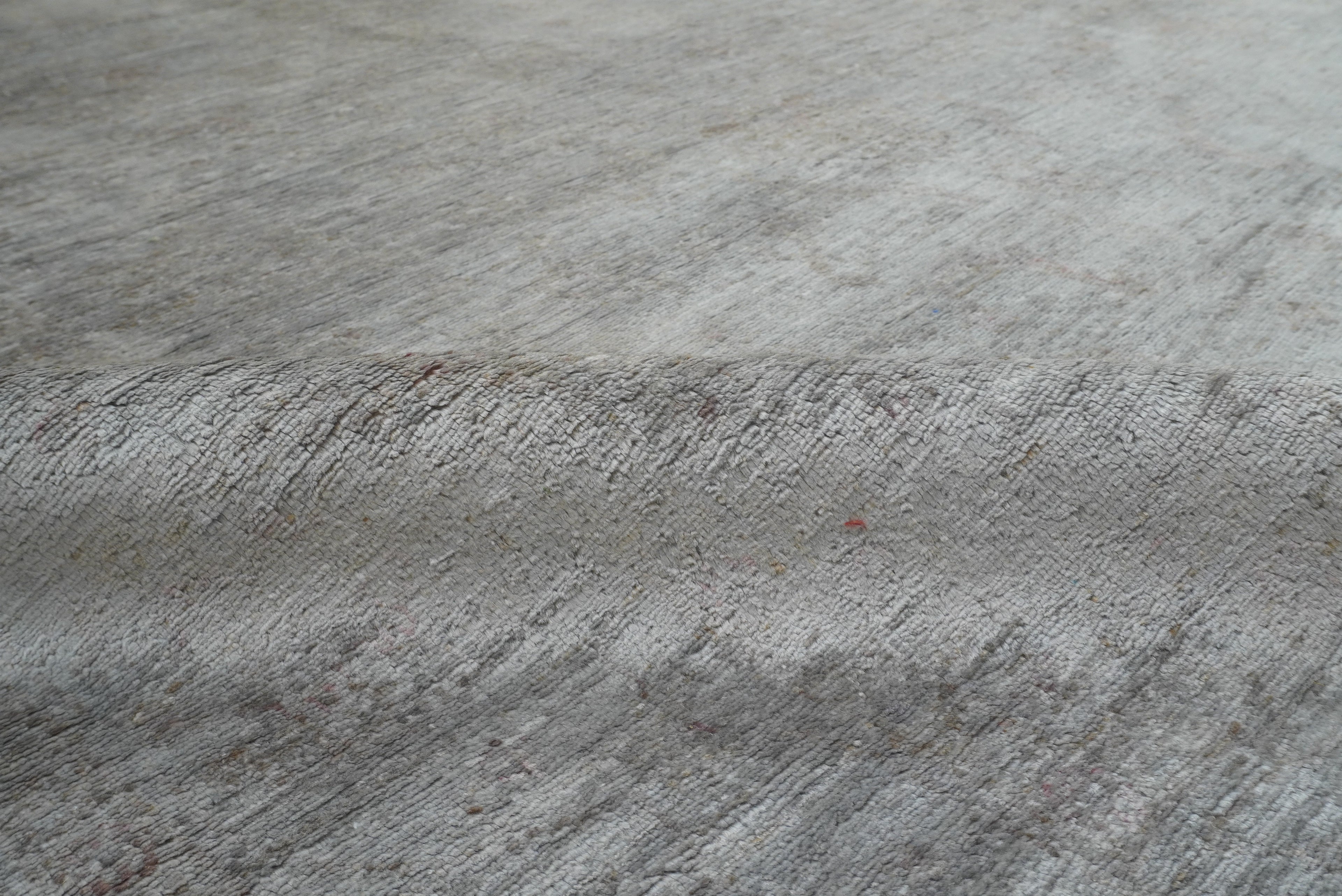 6'6"x9'10" Overdyed Oushak Slate Gray Hand-Knotted Rug - Yildiz Rugs