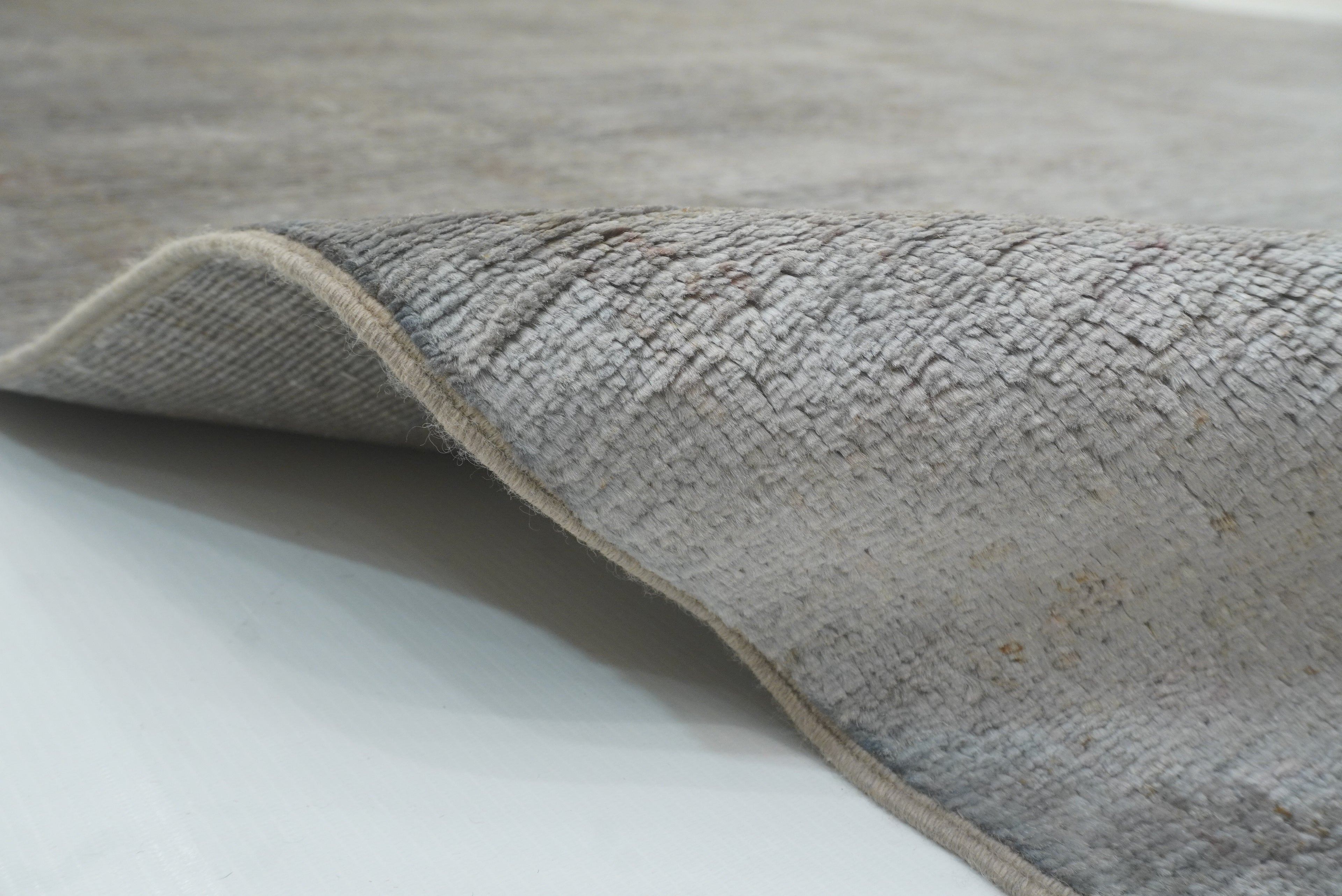 6'6"x9'10" Overdyed Oushak Slate Gray Hand-Knotted Rug - Yildiz Rugs