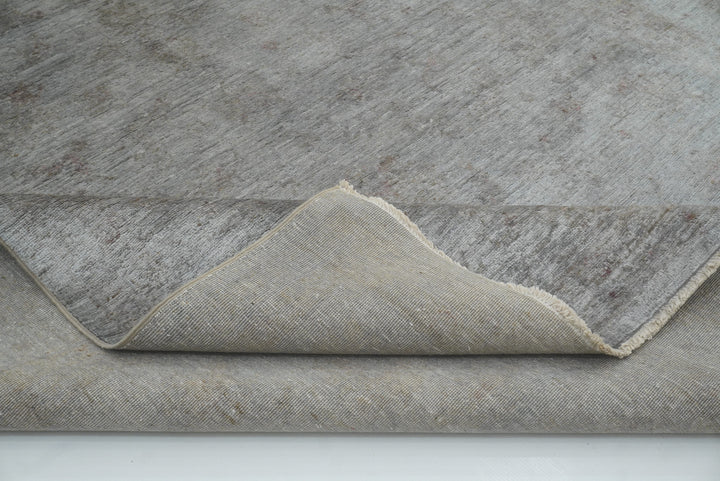6'6"x9'10" Overdyed Oushak Slate Gray Hand-Knotted Rug - Yildiz Rugs