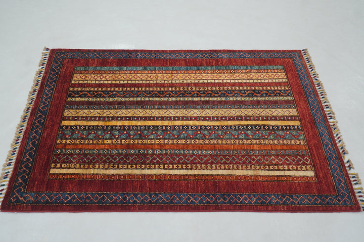 3x5 Red Turkish Shawl Pattern Rug