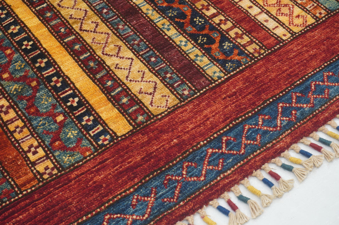 3x5 Red Turkish Shawl Pattern Rug