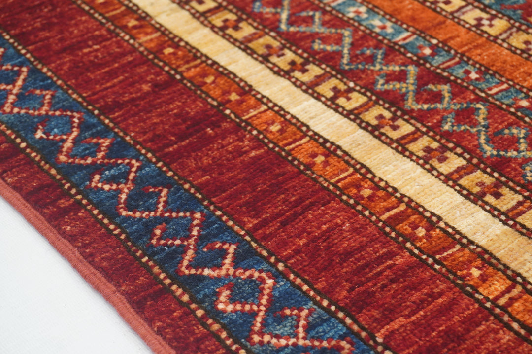 3x5 Red Turkish Shawl Pattern Rug