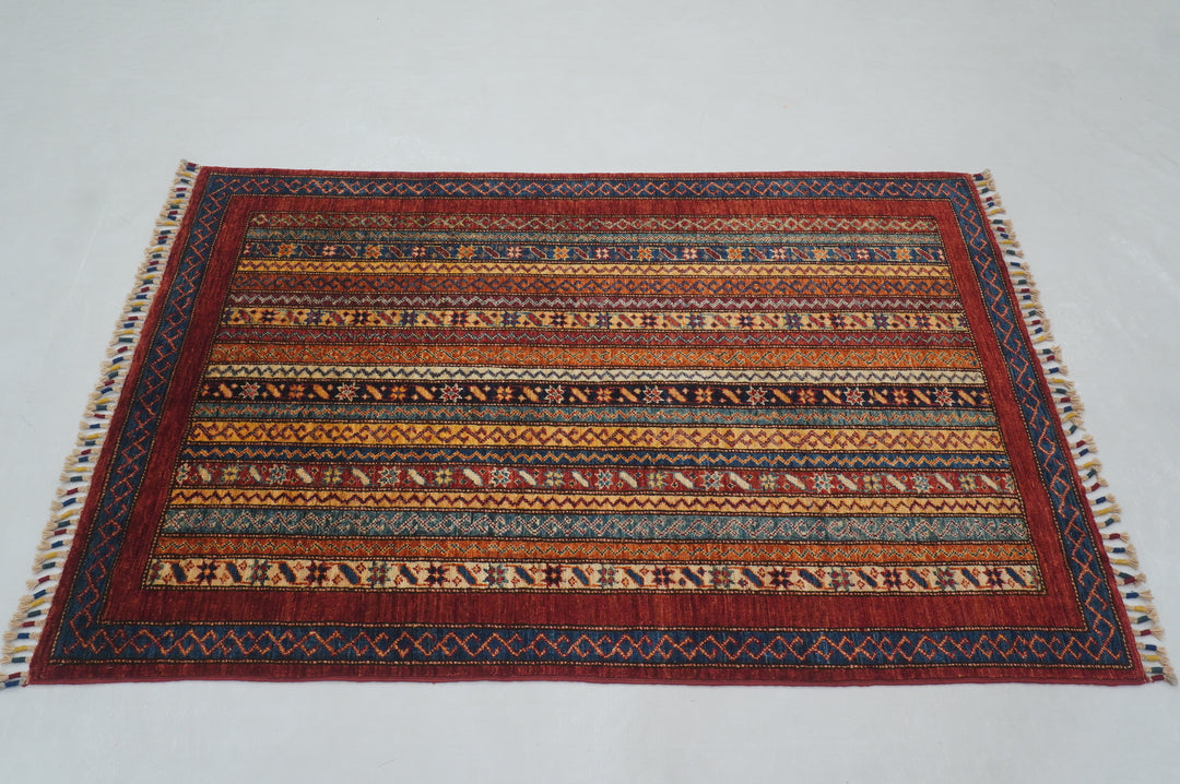 3x5 Red Turkish Shawl Pattern Rug