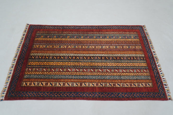 3x5 Red Turkish Shawl Pattern Rug