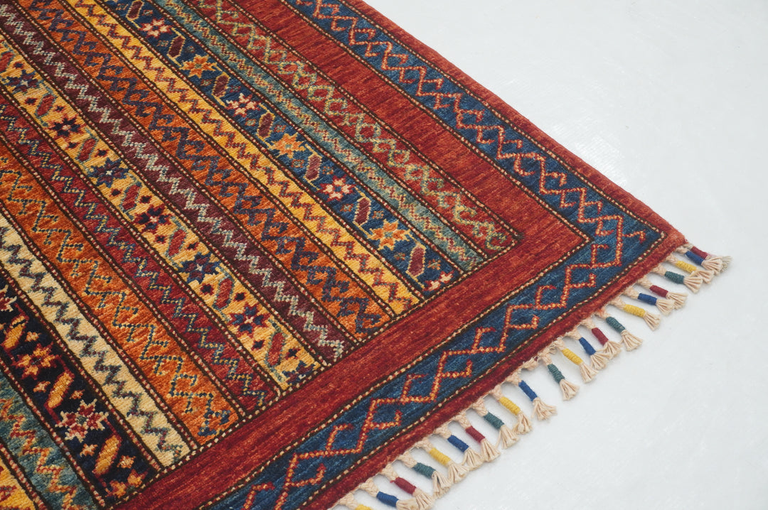 3x5 Red Turkish Shawl Pattern Rug