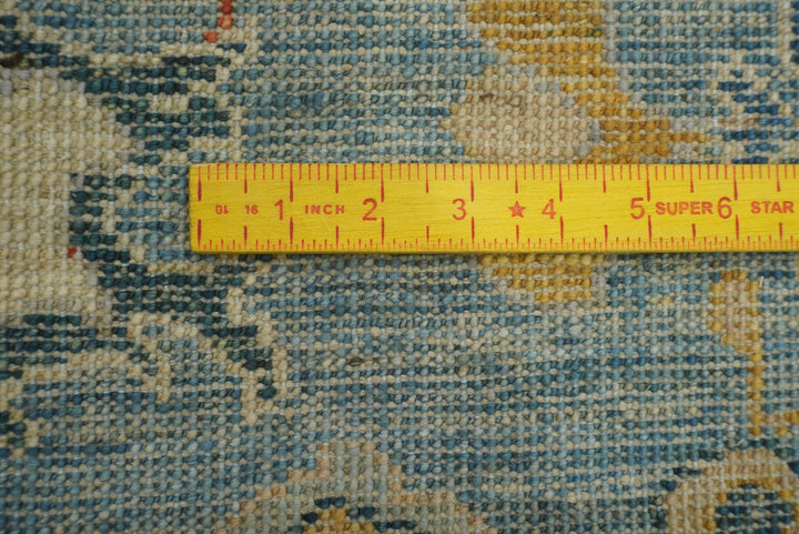 8x10 Oushak Blue Hand knotted Turkish Rug - Yildiz Rugs