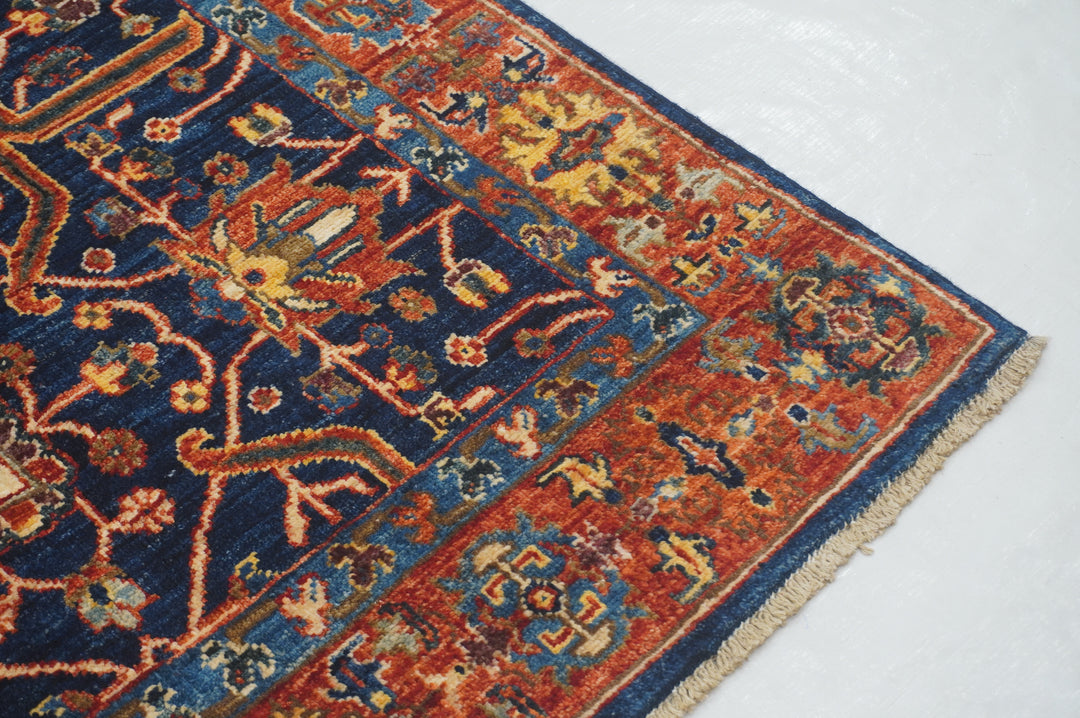 3x6 Navy Blue Bidjar Afghan Hand knotted Oriental Rug