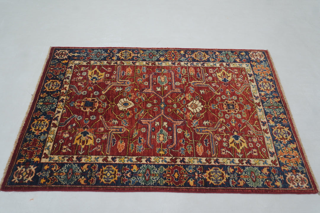 3x5 Red Bidjar Afghan Hand knotted Oriental Rug