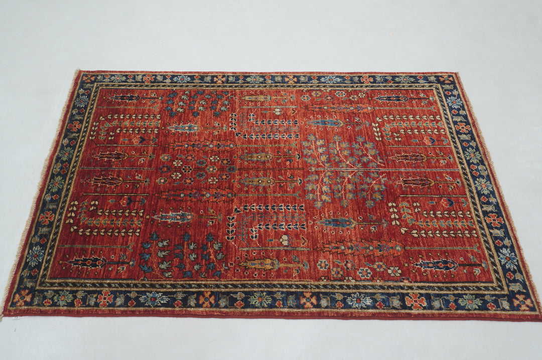 3x5 Red Tree Bakhshaish Afghan Hand Knotted Rug