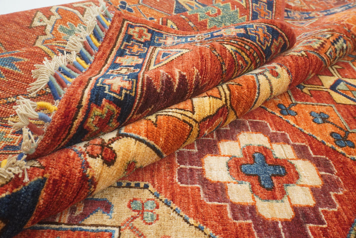 8'5"x11'1" Red Ersari Hand-Knotted Afghan Rug - Yildiz Rugs