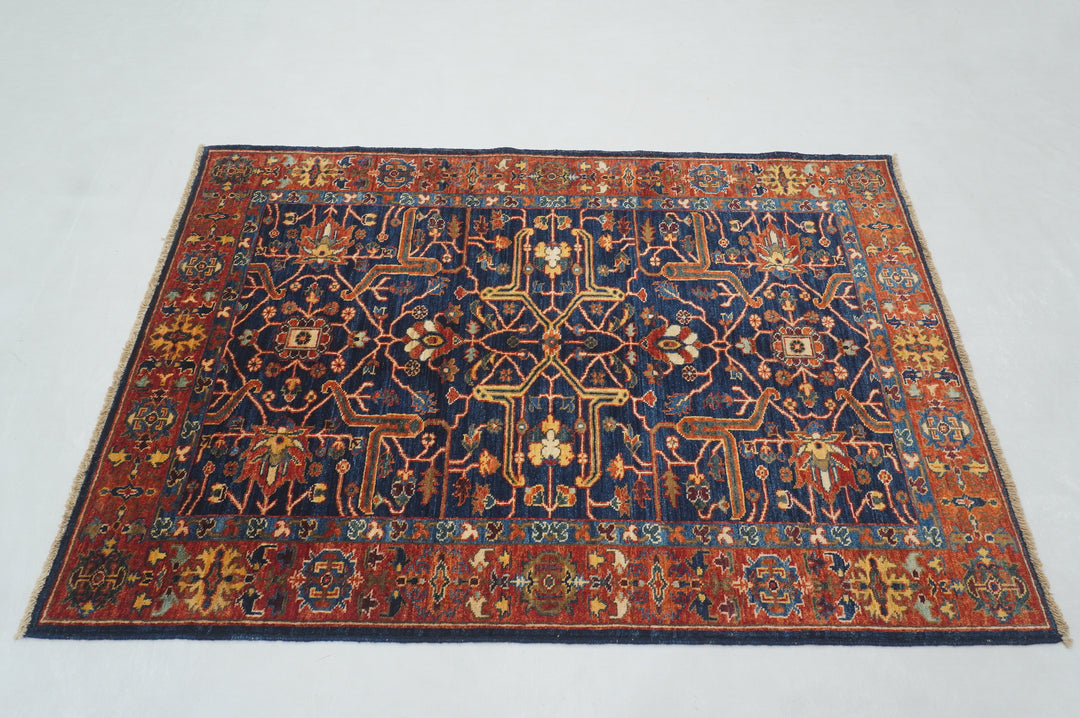 3x5 Navy Blue Bidjar Afghan Hand knotted Oriental Rug