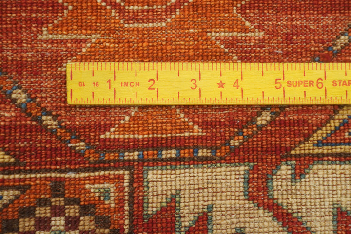 8'5"x11'1" Red Ersari Hand-Knotted Afghan Rug - Yildiz Rugs