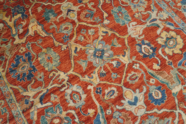 8x10 Red Oushak Hand knotted Rug - Yildiz Rugs