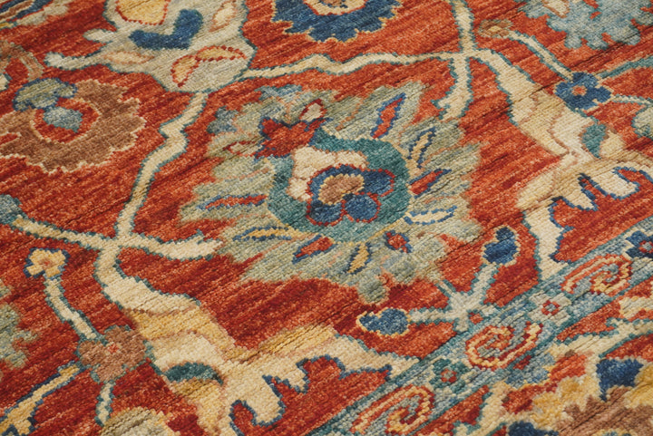8x10 Red Oushak Hand knotted Rug - Yildiz Rugs