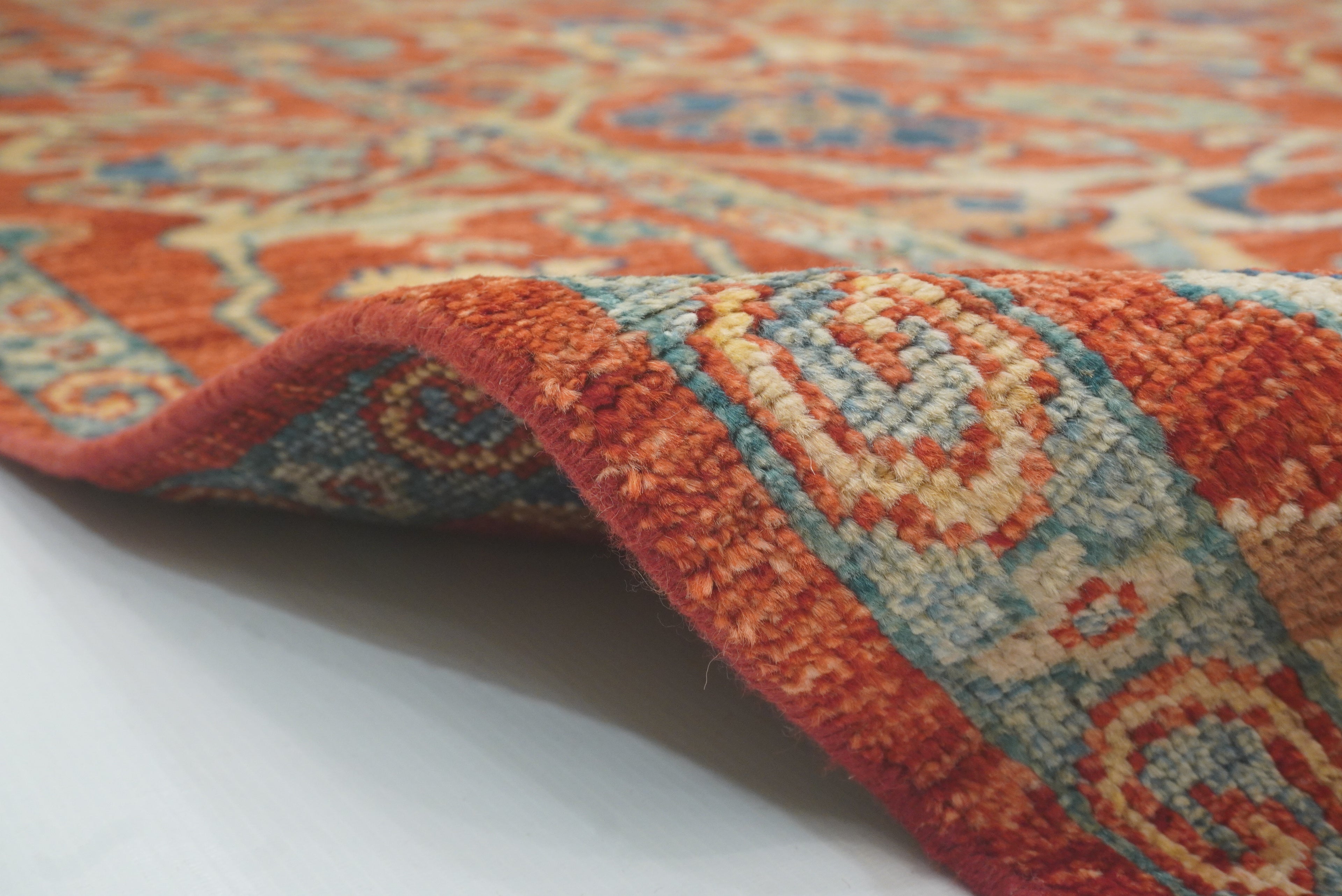 8x10 Red Oushak Hand knotted Rug - Yildiz Rugs