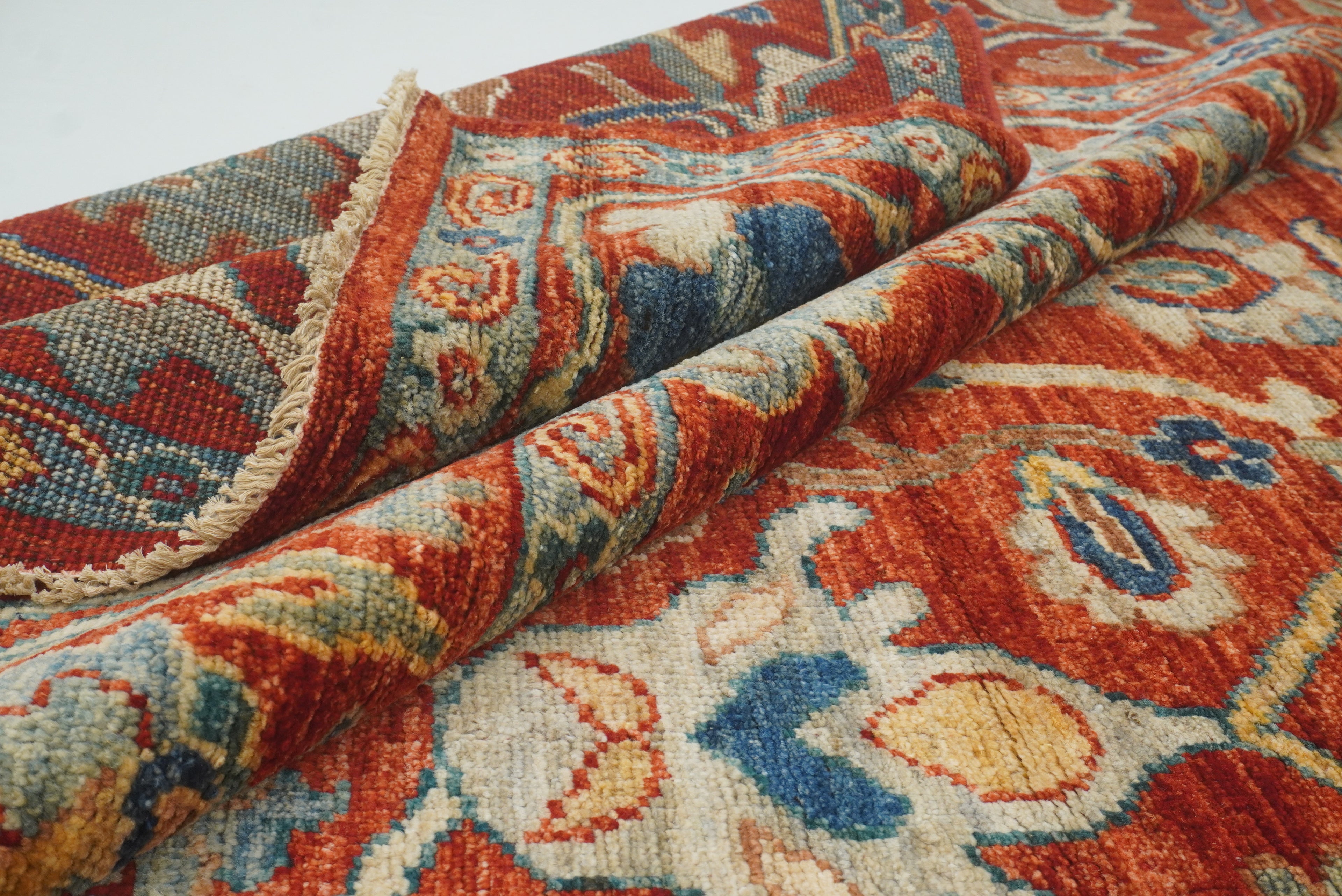8x10 Red Oushak Hand knotted Rug - Yildiz Rugs