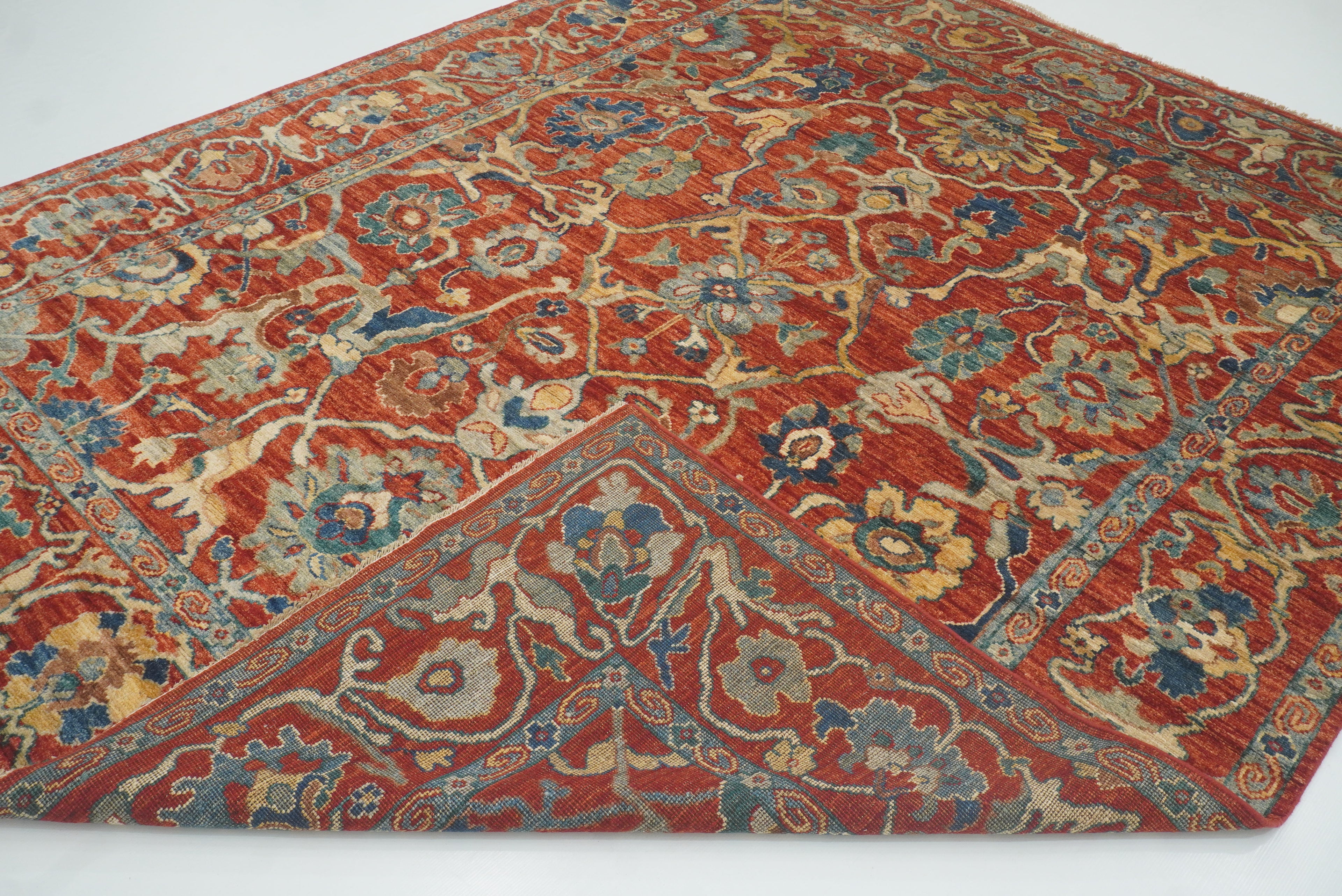 8x10 Red Oushak Hand knotted Rug - Yildiz Rugs