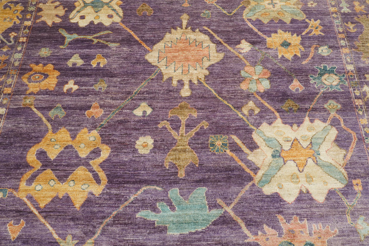 8x10 Oushak Muted Purple Hand knotted Rug - Yildiz Rugs