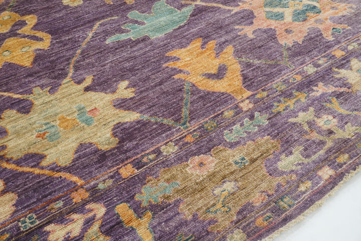 8x10 Oushak Muted Purple Hand knotted Rug - Yildiz Rugs