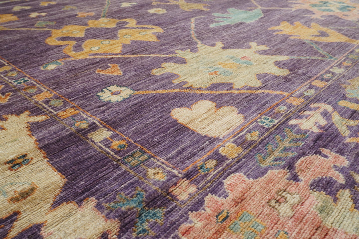 8x10 Oushak Muted Purple Hand knotted Rug - Yildiz Rugs