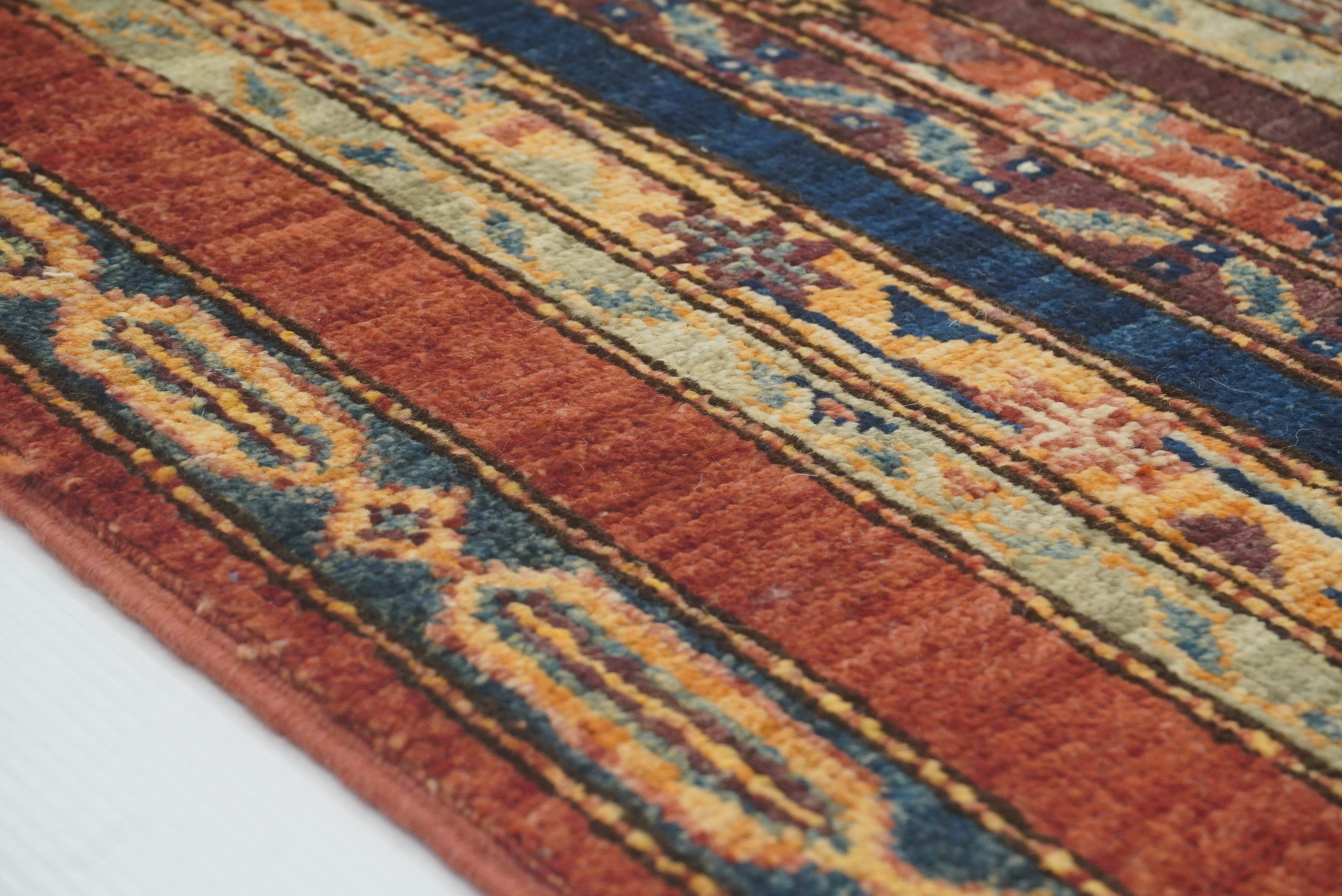 2x5 Red Shaal Turkish Hand knotted Runner Rug - Yildiz Rugs