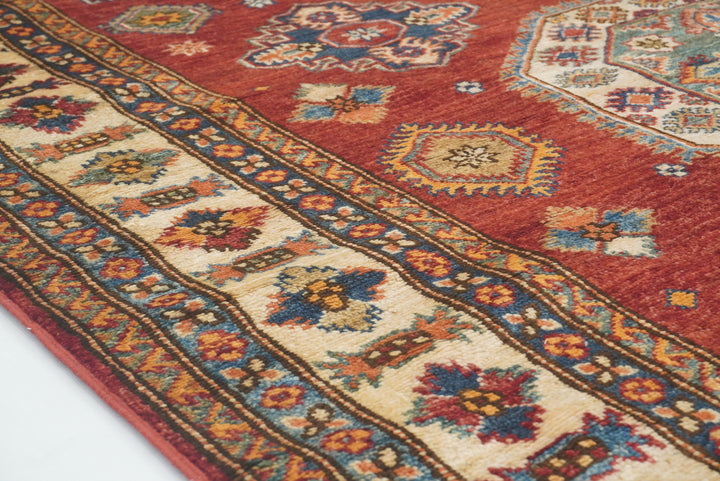 5x7 Red Kazak Hand Knotted Afghan Oriental Rug - Yildiz Rugs