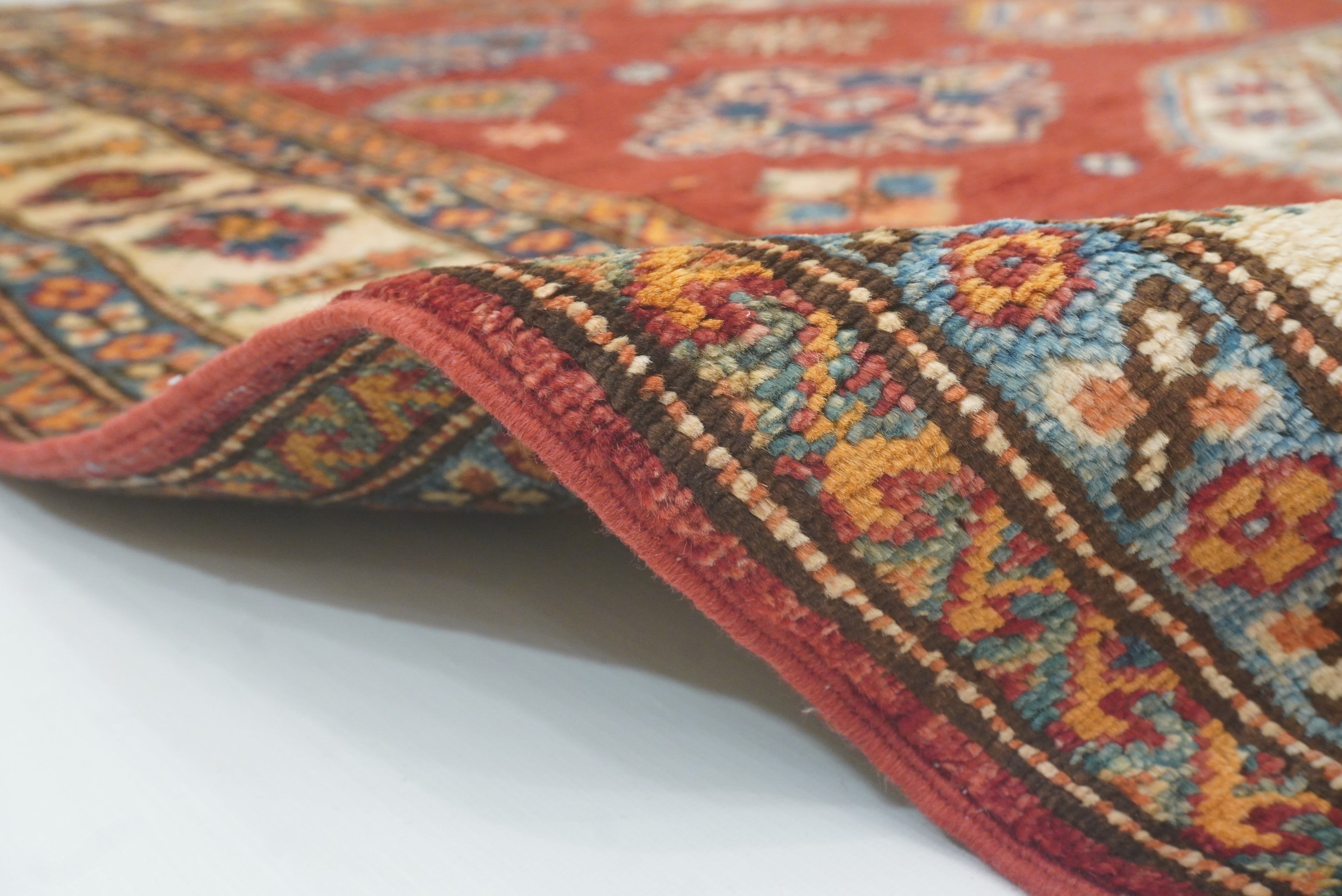 5x7 Red Kazak Hand Knotted Afghan Oriental Rug - Yildiz Rugs