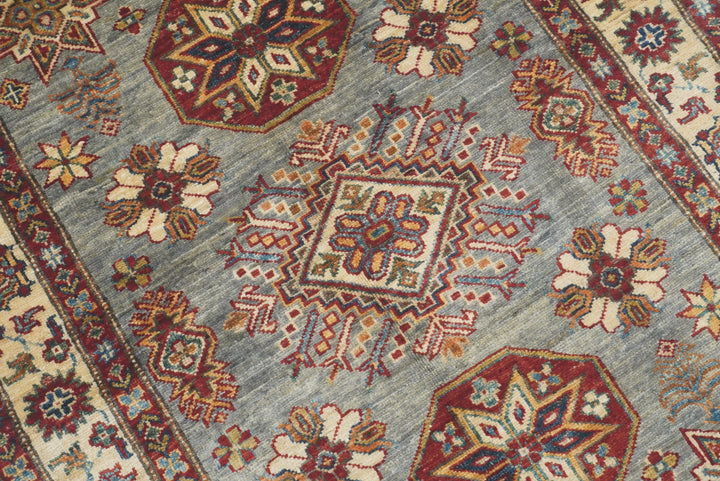 3x5 Gray Kazak Afghan Hand-knotted Rug - Yildiz Rugs