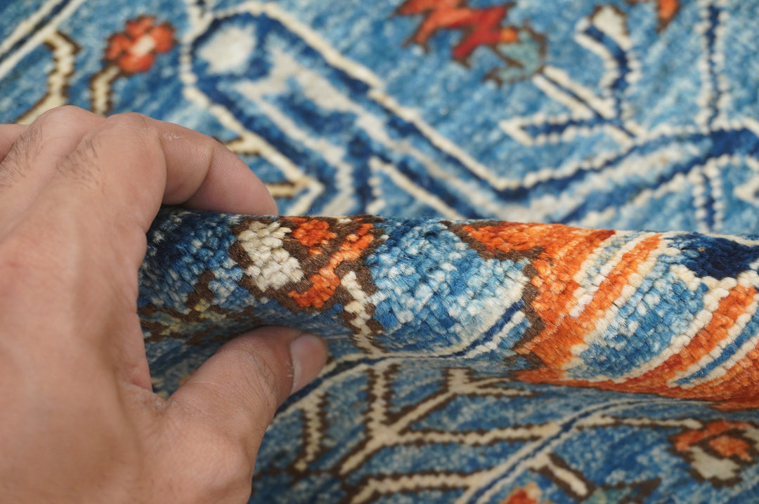 5x5 Blue Bidjar Square Afghan Hand knotted Rug