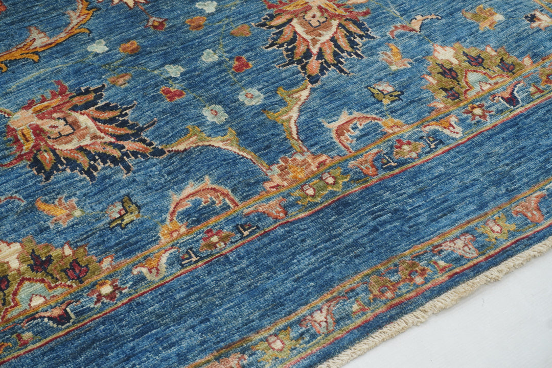 5x7 Blue Waziri Afghan Hand Knotted Oriental Rug