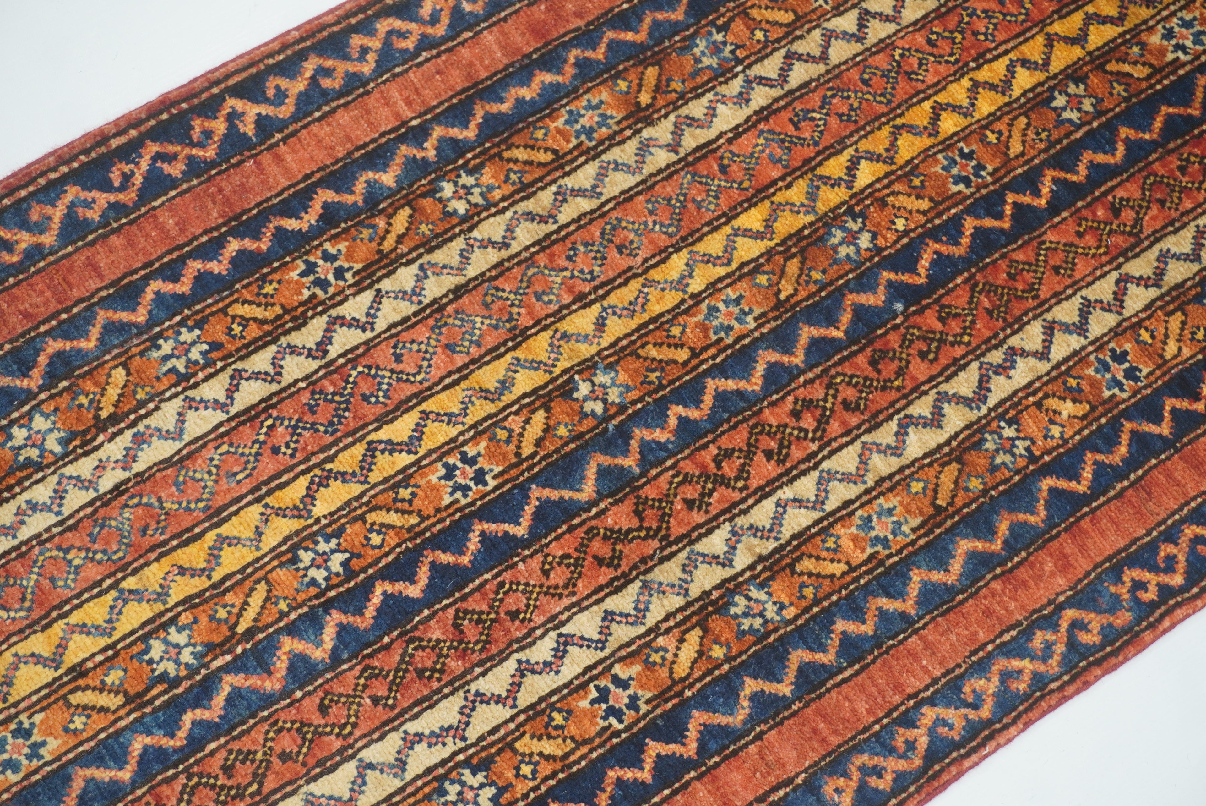 2x5 Red Shaal Turkish Hand knotted Runner Rug - Yildiz Rugs