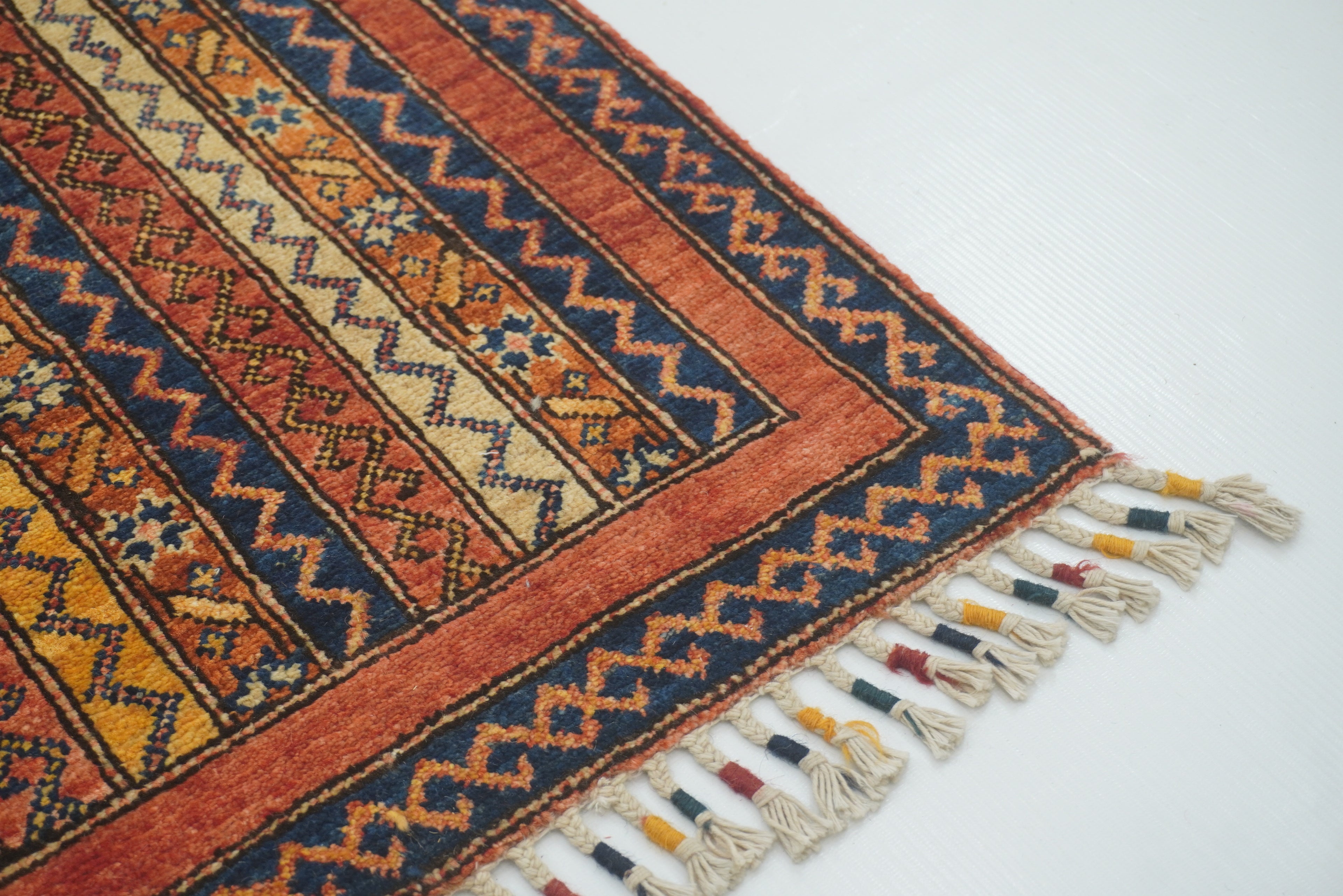 2x5 Red Shaal Turkish Hand knotted Runner Rug - Yildiz Rugs